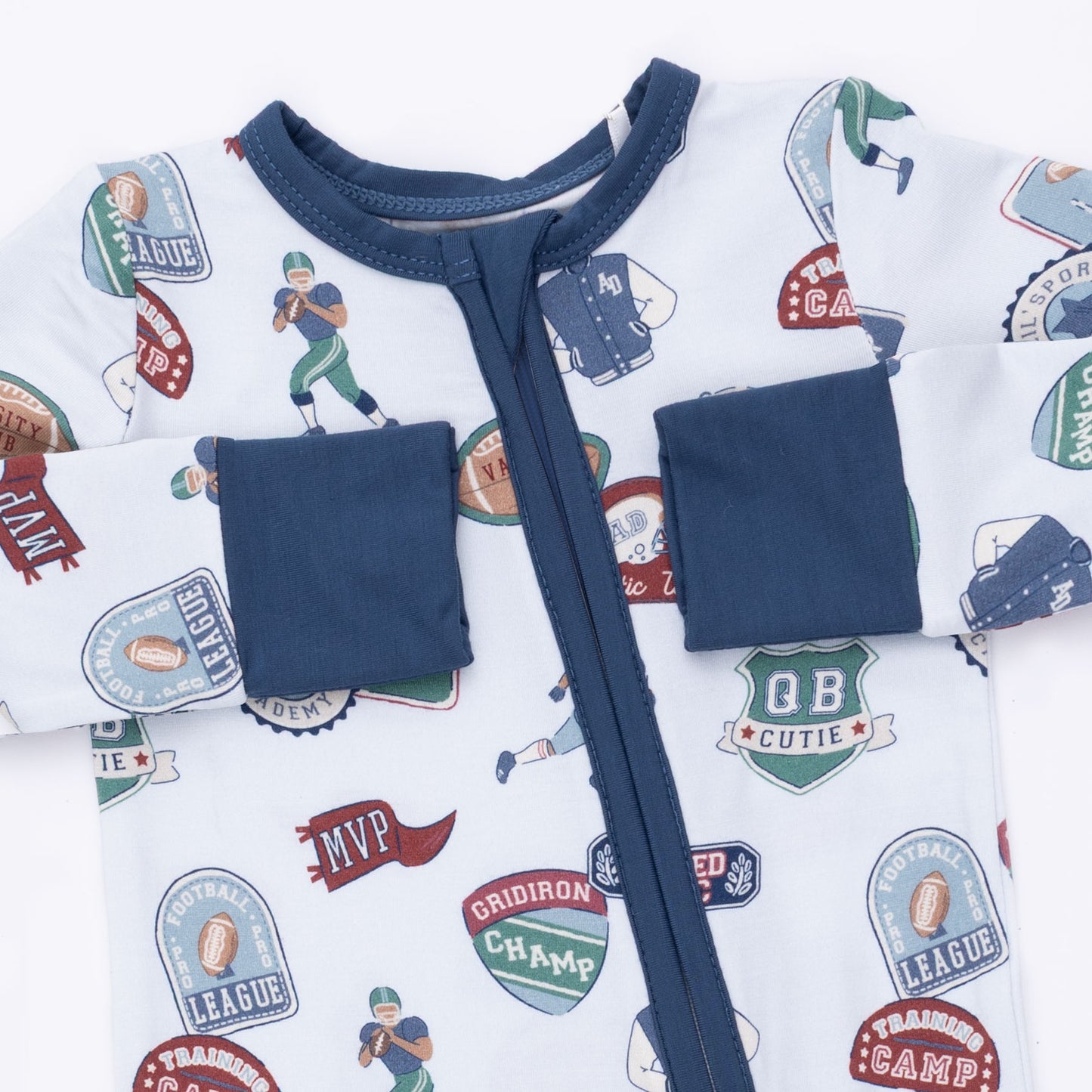 Convertible Romper - Football Patches