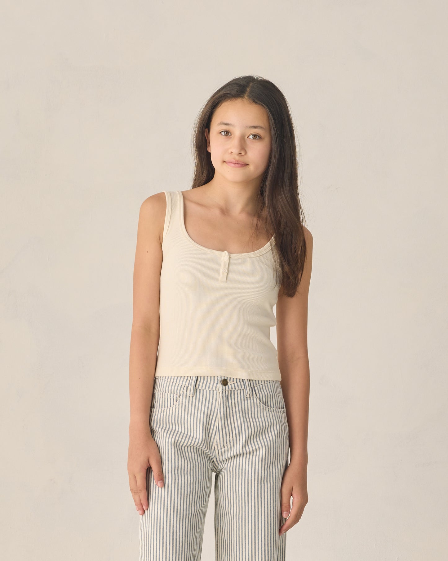 Rylee + Cru - Teen Ribbed Tank - Natural