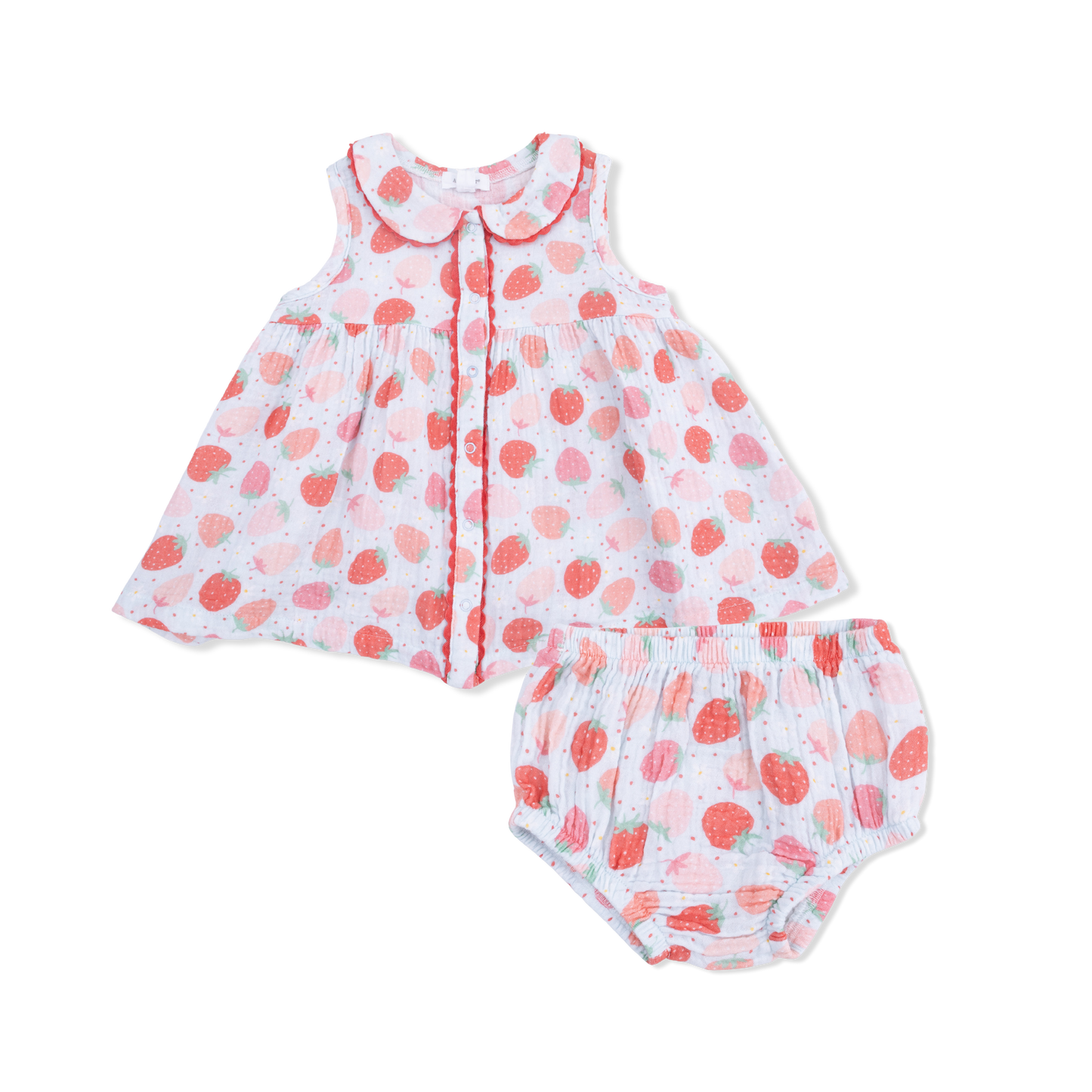 Jill Dress Sleeveless With Bloomer - Strawberry Bliss