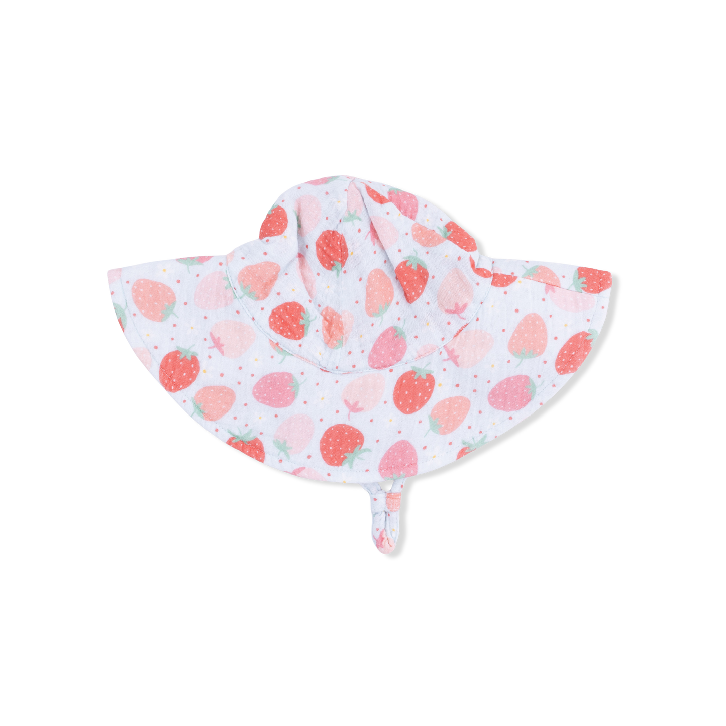 Wide Brim Sun Hat - Strawberry Bliss