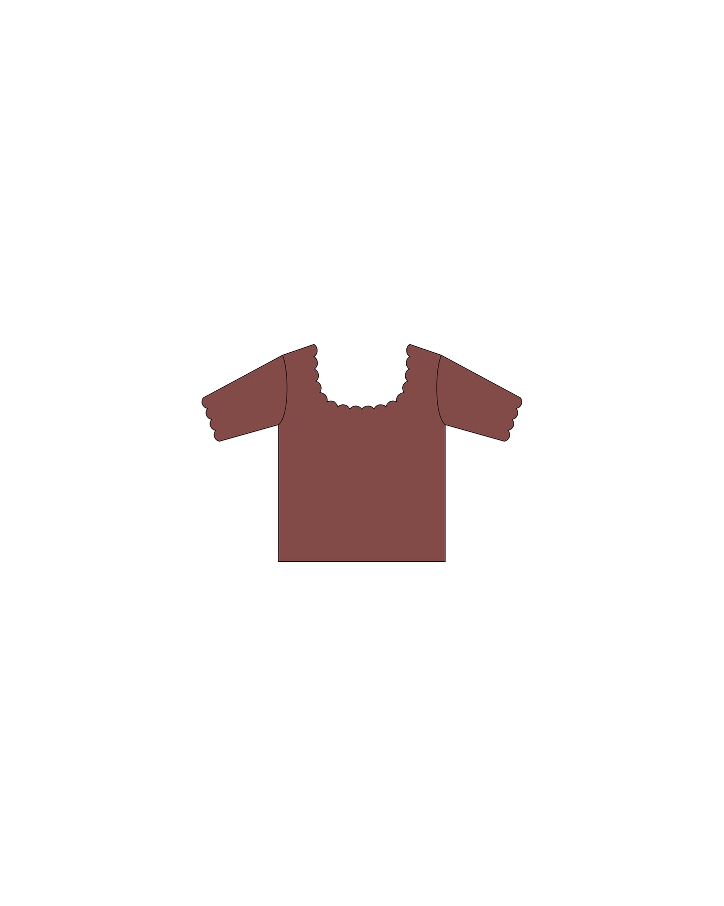 Rylee + Cru - Scallop Tee - Burgundy