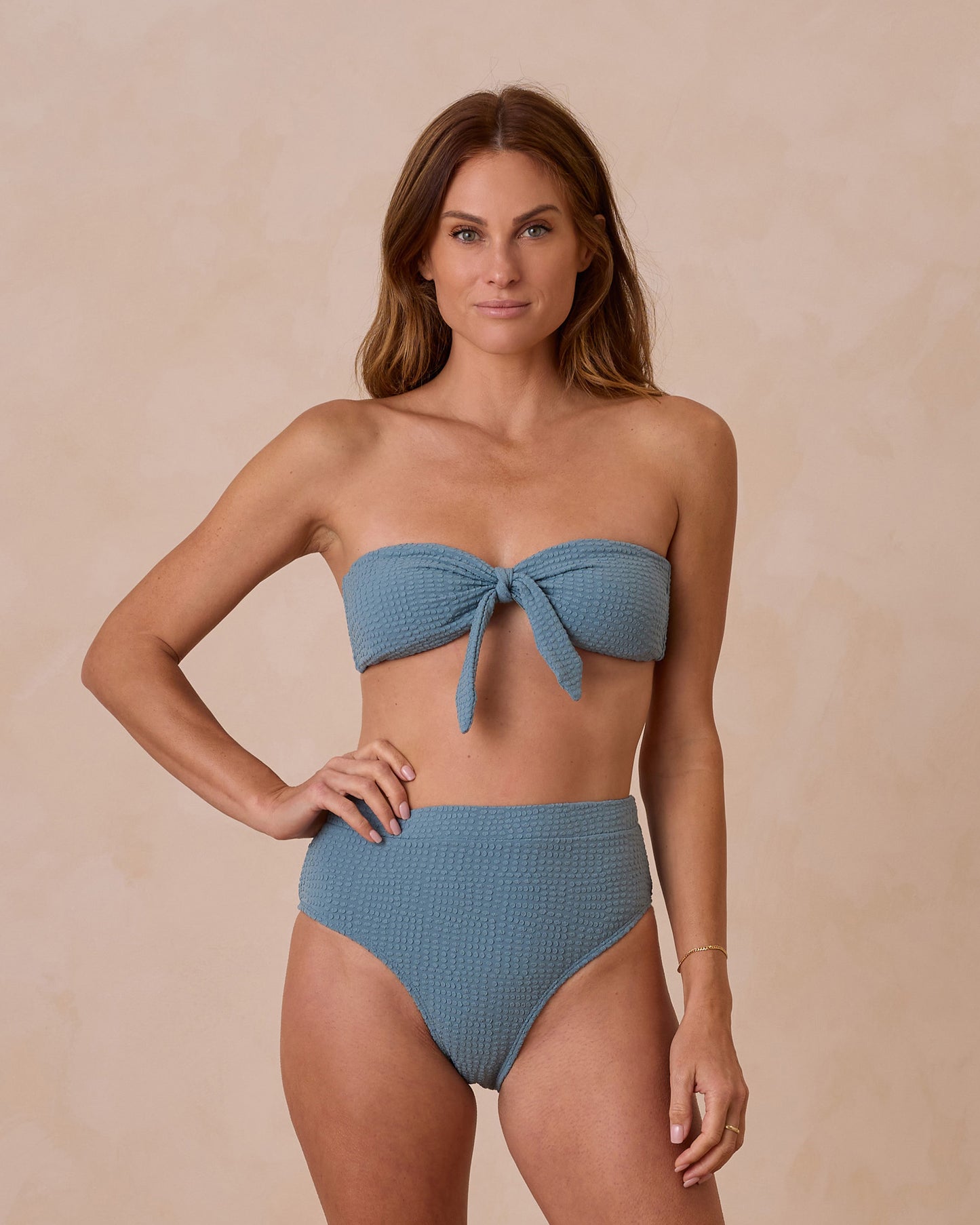 Rylee + Cru - Women's Banded High Cut Bikini Bottom - Ocean