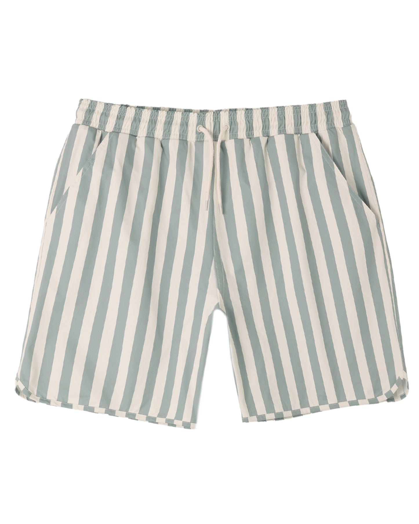Rylee + Cru - Men's Dolphin Boardshort - Green Stripe