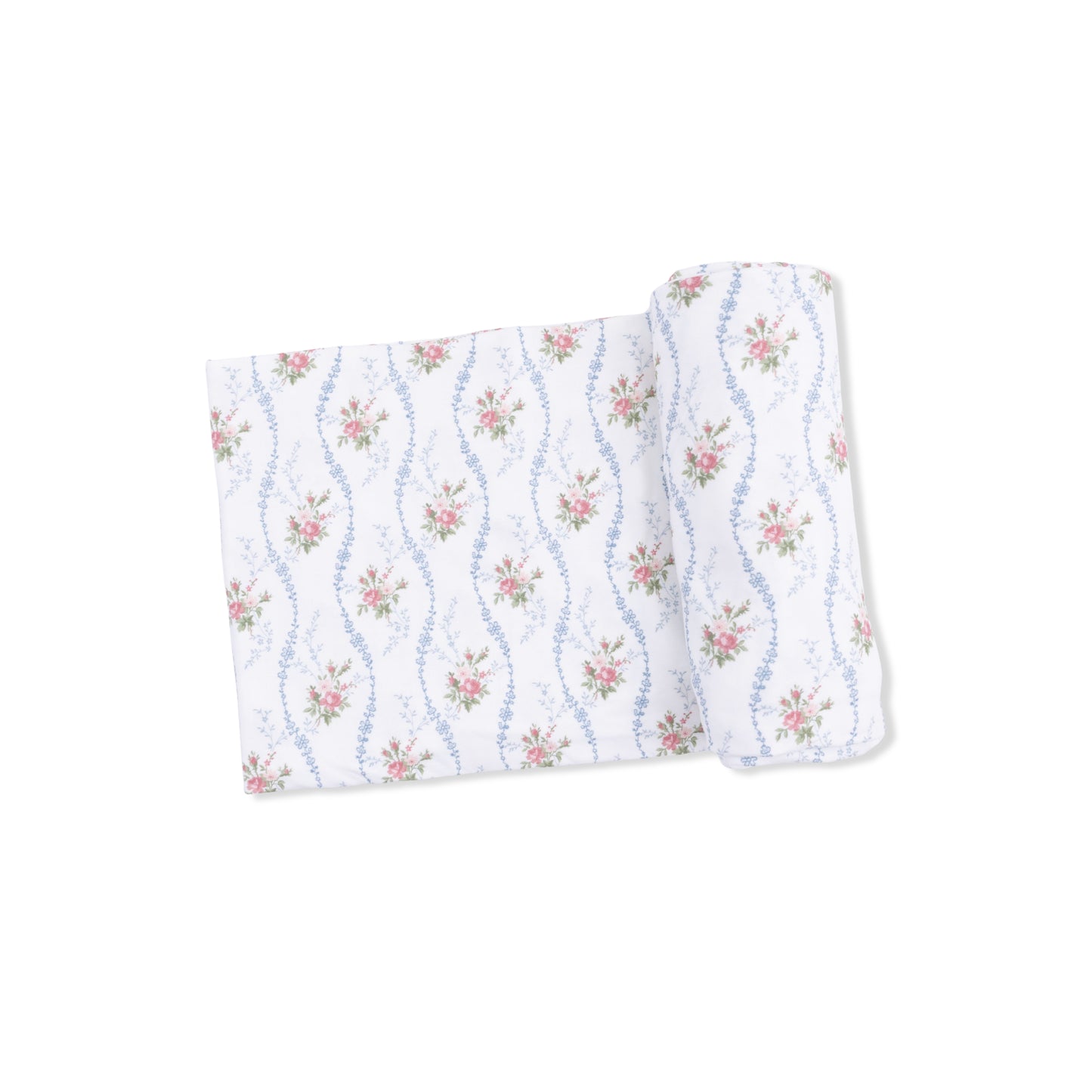 Swaddle Blanket - Heirloom Rose Stripe