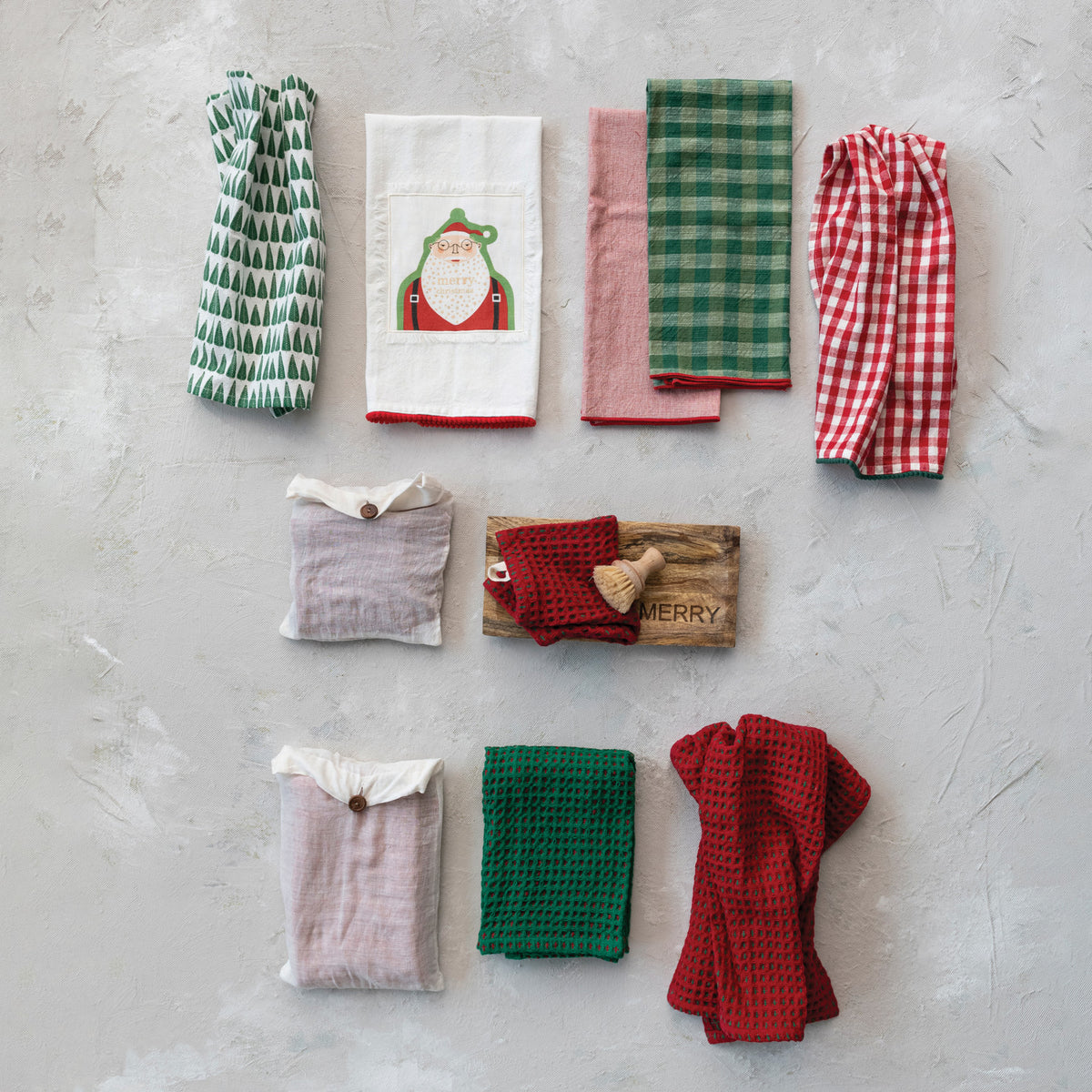Woven Cotton Tea Towels - Set of 3