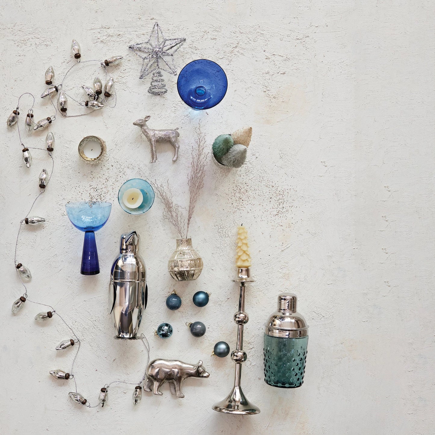 Tinsel Star Tree Topper - Silver