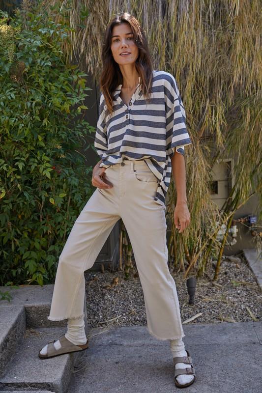 Brayden High Waisted Jeans - Cream