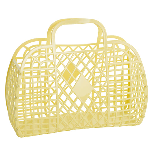 Sunjellies - Large Retro Basket - Yellow