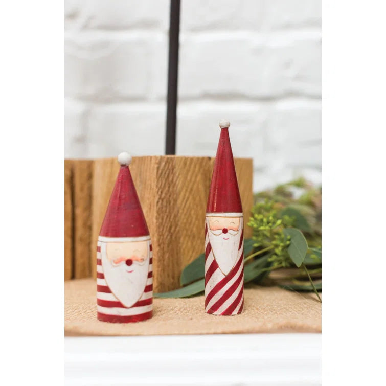 Candystripe Santa Figurine - 3.75"
