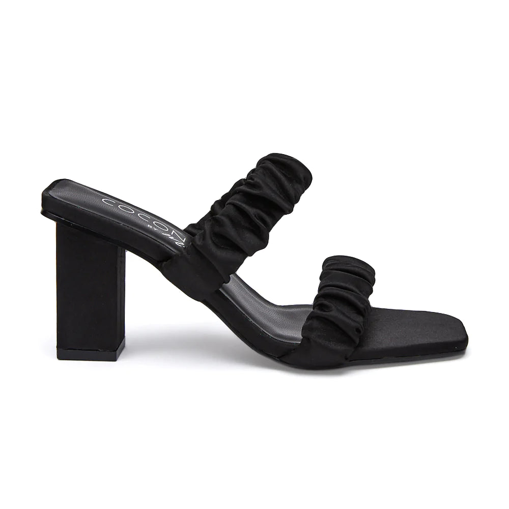Matisse - First Love Heeled Sandal - Black Satin