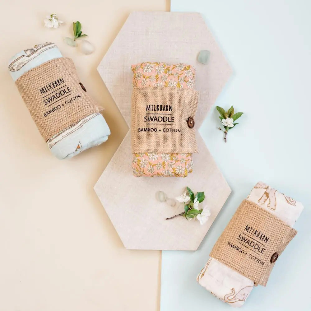 Milkbarn - Bamboo Swaddle - Tutu Elephant