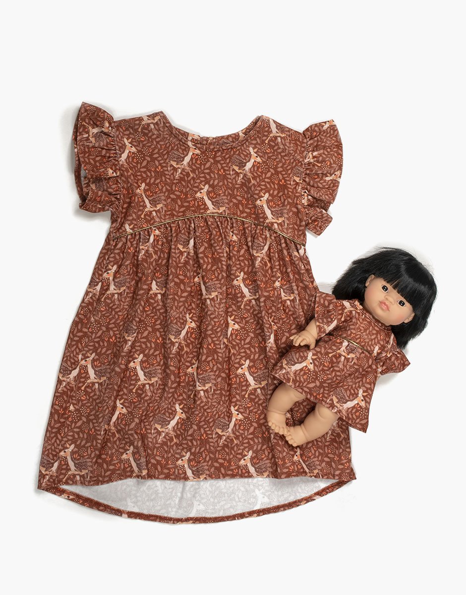 Minikane - Collection Duo - Daisy Robe - Velours Faline