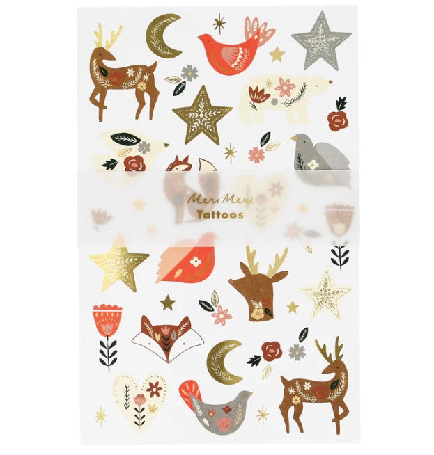 Meri Meri - Folk Woodland Tattoo Sheet