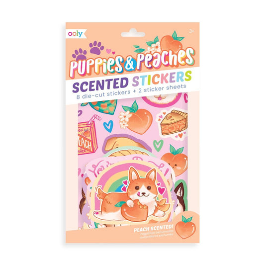 OOLY - Scented Scratch Stickers: Puppies And Peaches