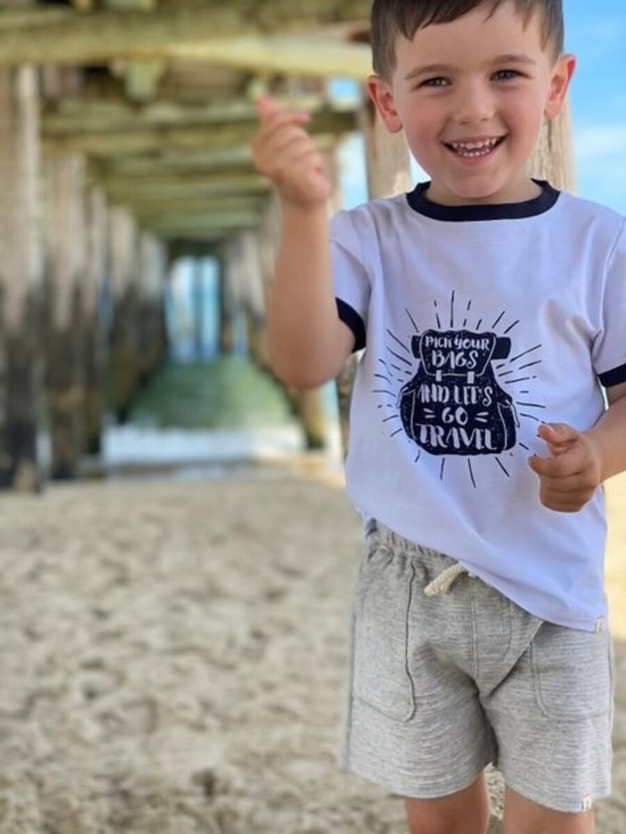 Me & Henry - Bluepeter Shorts - Grey Ribbed