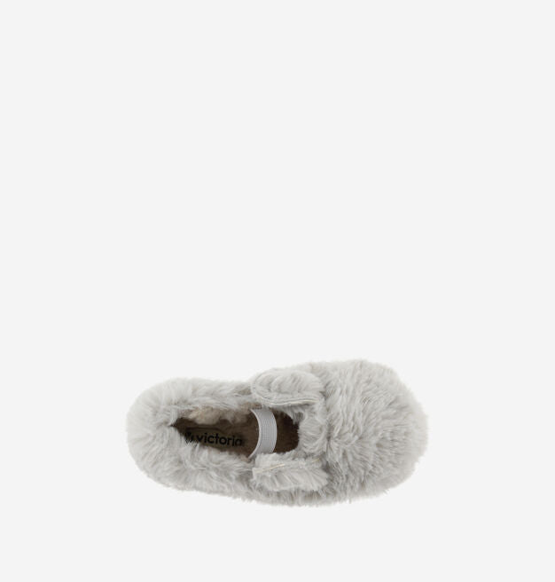 Victoria Shoes - Gimnasia Soft Fur Mary Jane With Bunny - Gris