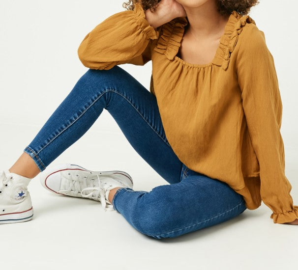 Girl's Long Sleeve Top - Camel