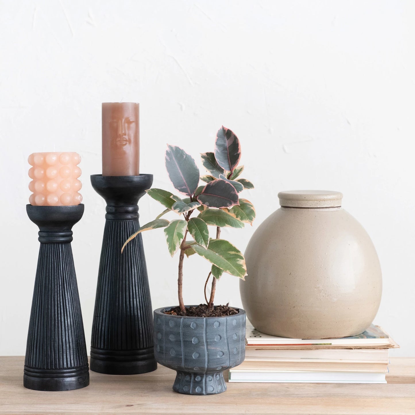 Decorative Stoneware Ginger Jar