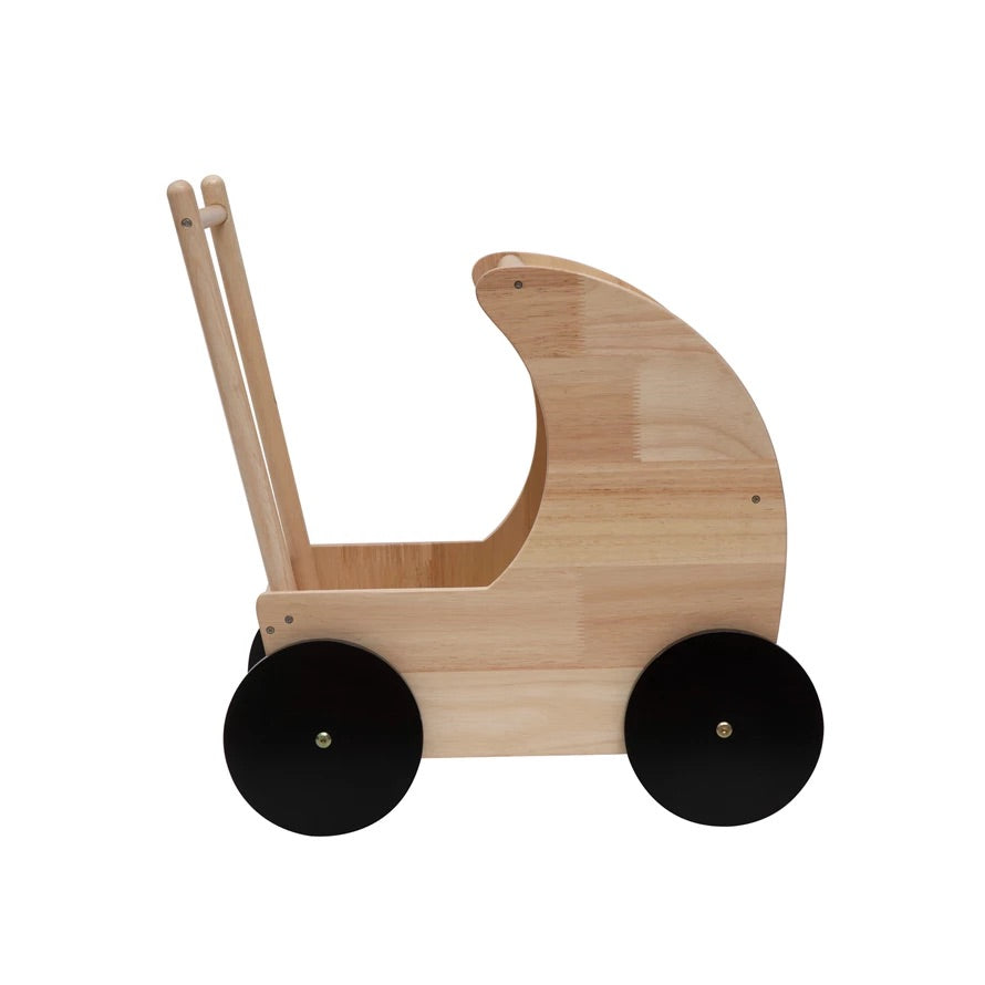 Rubberwood Toy Doll Carriage