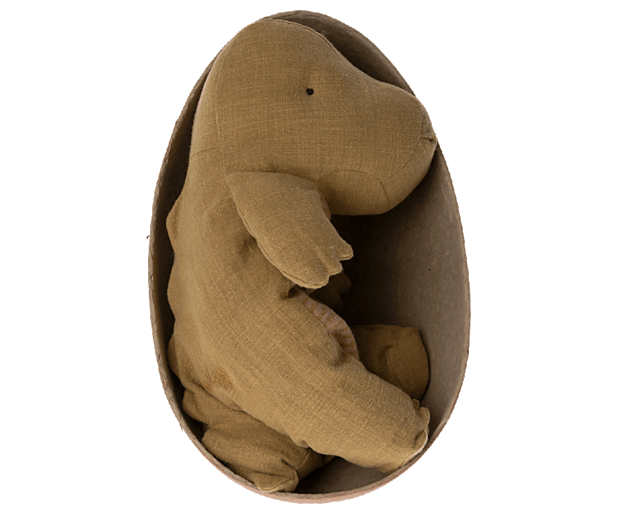 Maileg - Gantosaurus in Egg, Medium - Ocher