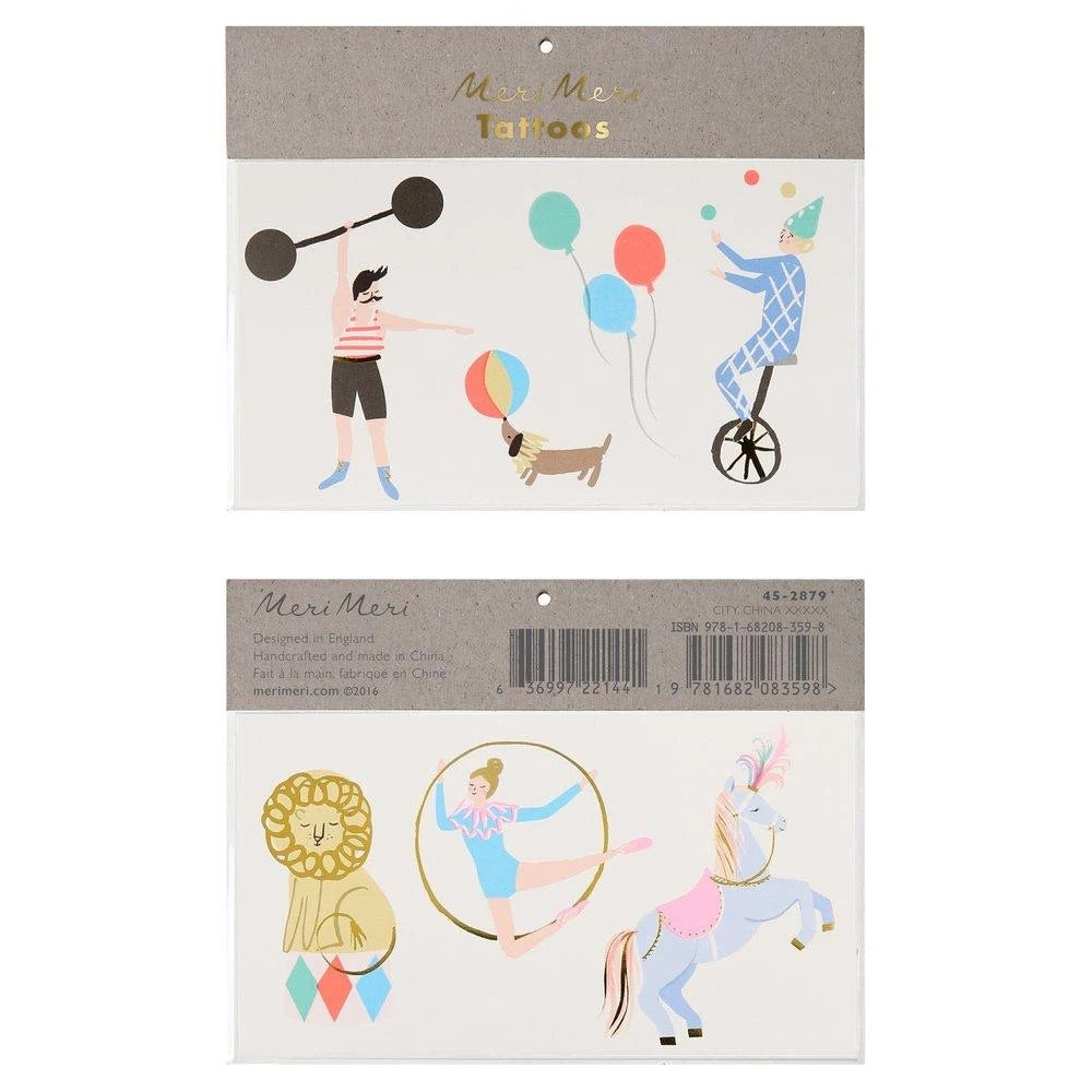 Meri Meri - Large Tattoos - Circus