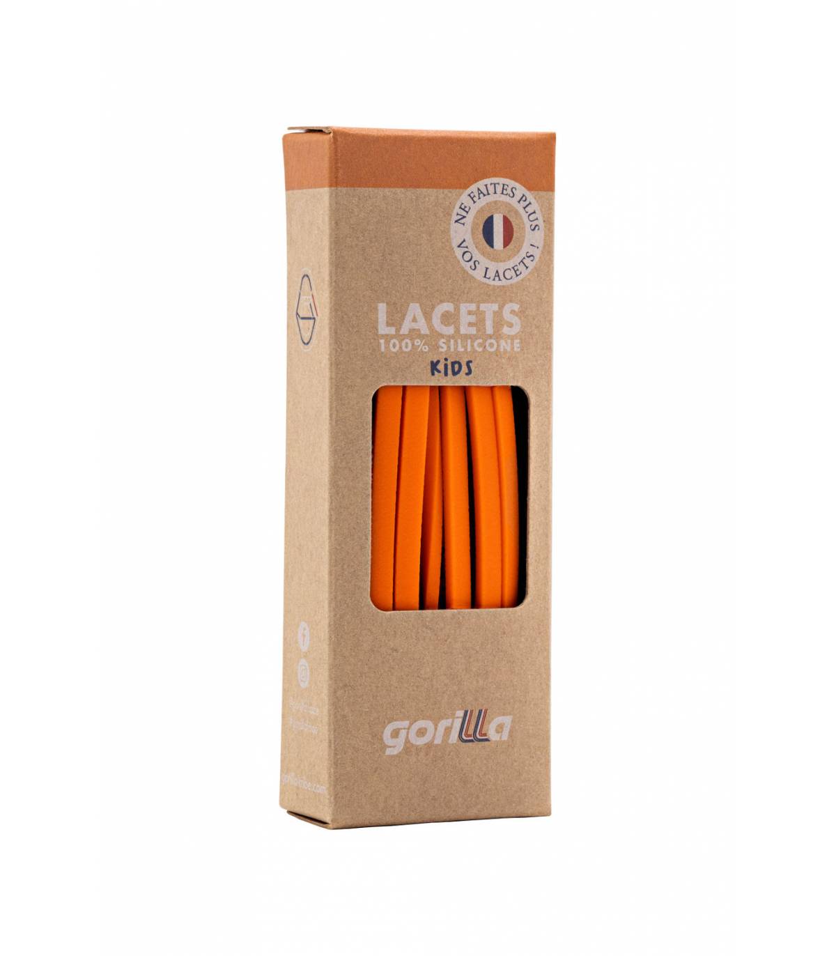 Gorilla - Kids Silicone Shoelaces - Flamme