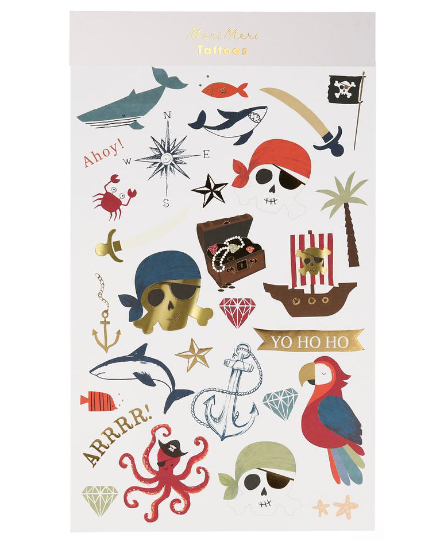Meri Meri - Pirate Tattoo Sheet