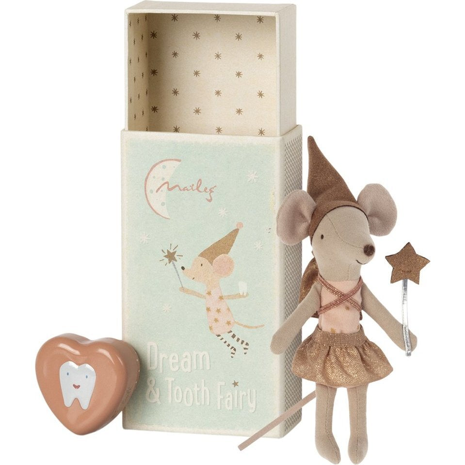 Maileg - Tooth Fairy Mouse in Matchbox - Rose