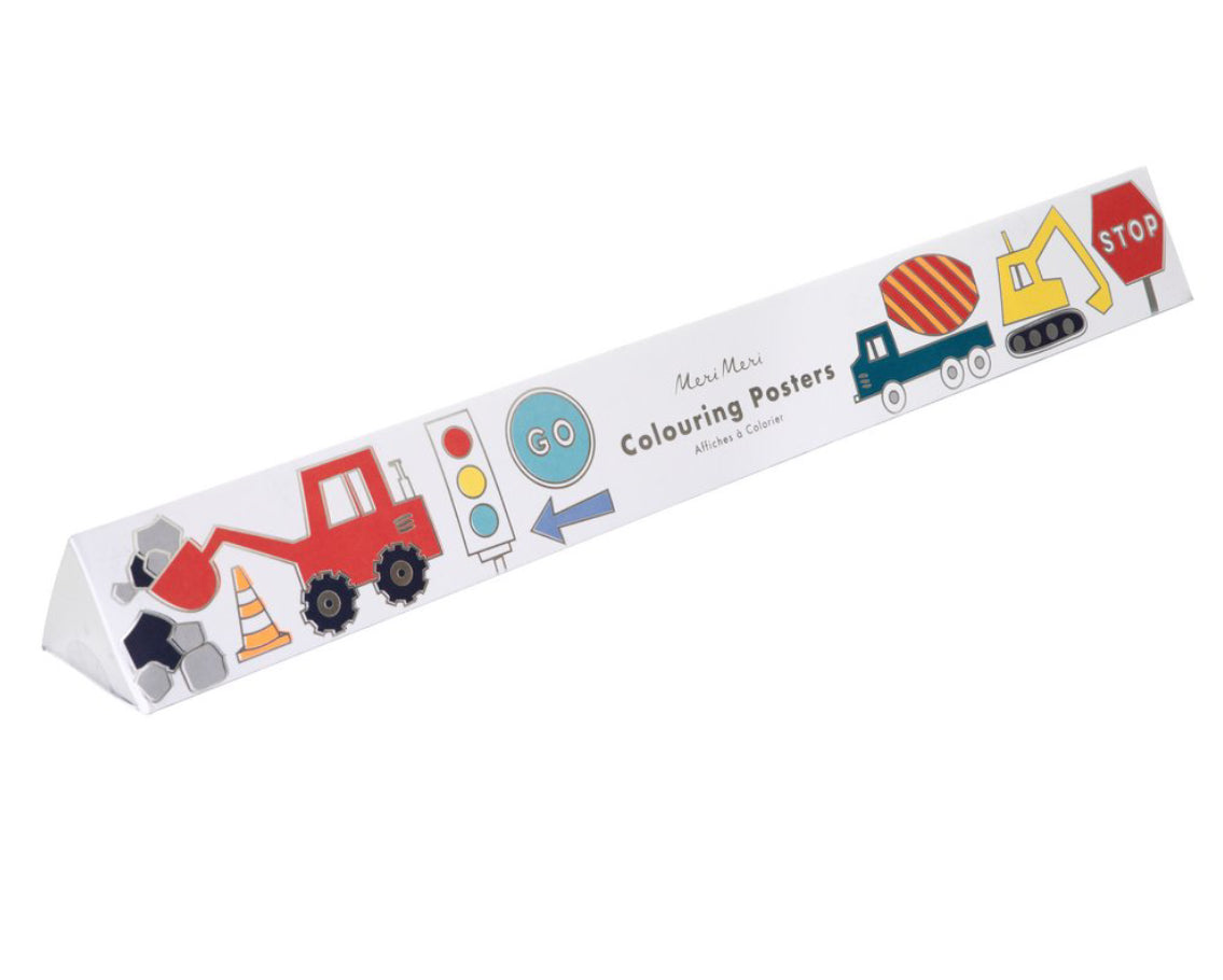 Meri Meri - Construction Coloring Poster