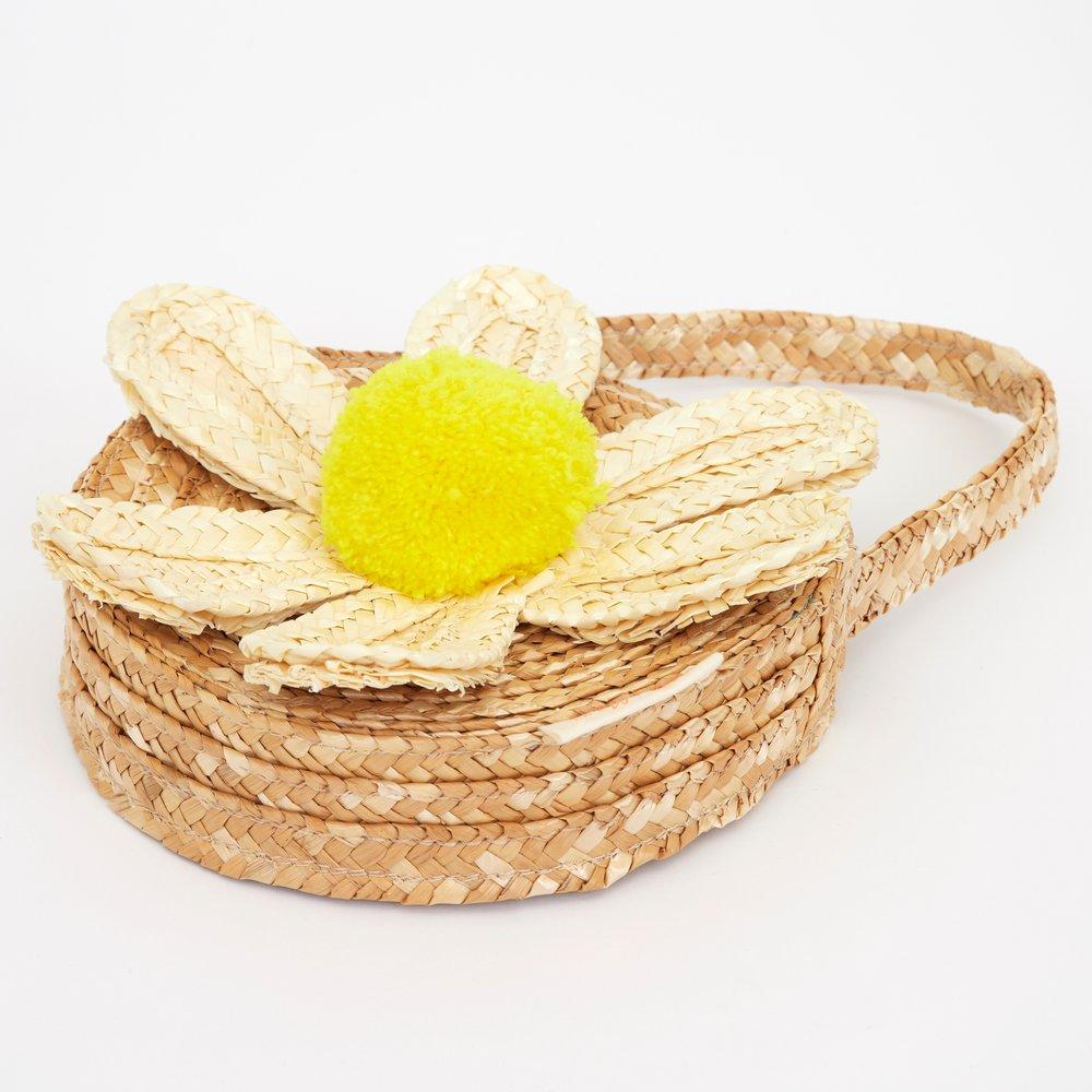Meri Meri - White Daisy Straw Bag