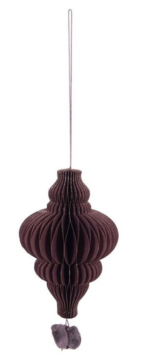 Paper Honeycomb Holiday Decorations - Plum