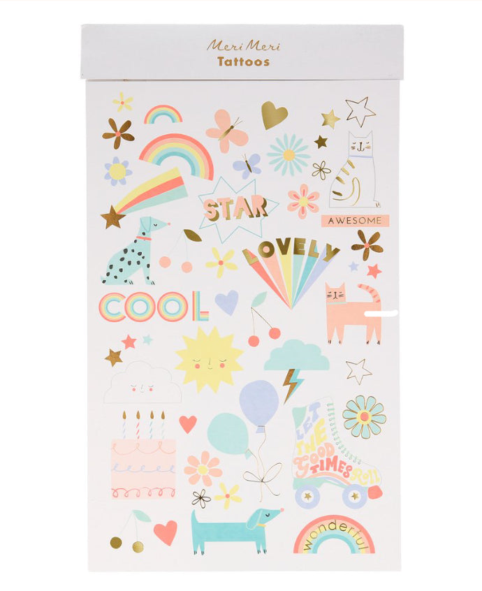 Meri Meri - Summer Icon Tattoo Sheet