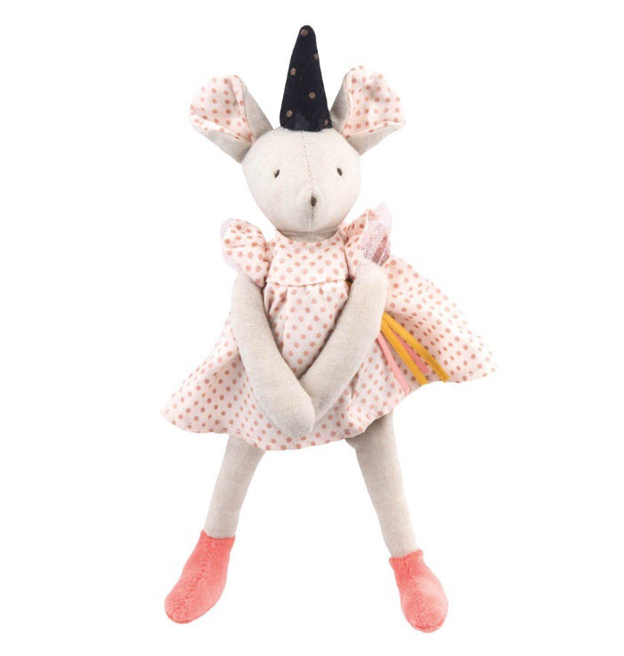  Moulin Roty il Etait Une Fois collection - Souris Musicale -  Musical Polka Dot Mouse Doll, 10.5 : Toys & Games