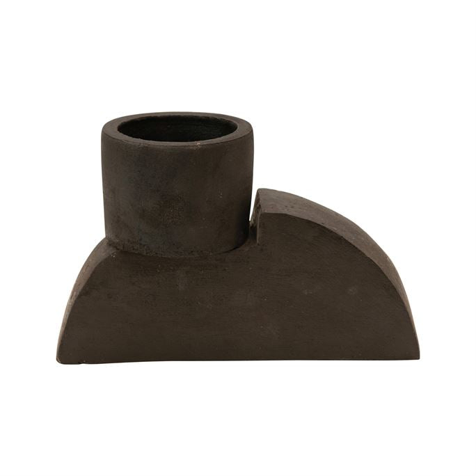 Handmade Terra-cotta Planter/ Tealight Holder - Black