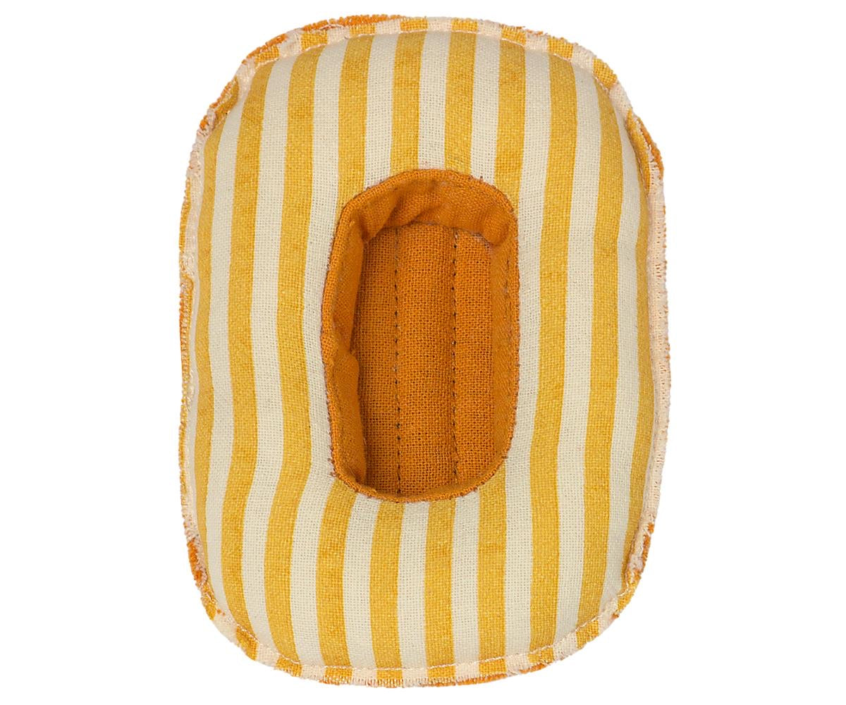 Maileg - Rubber Boat, Small Mouse - Yellow Stripe