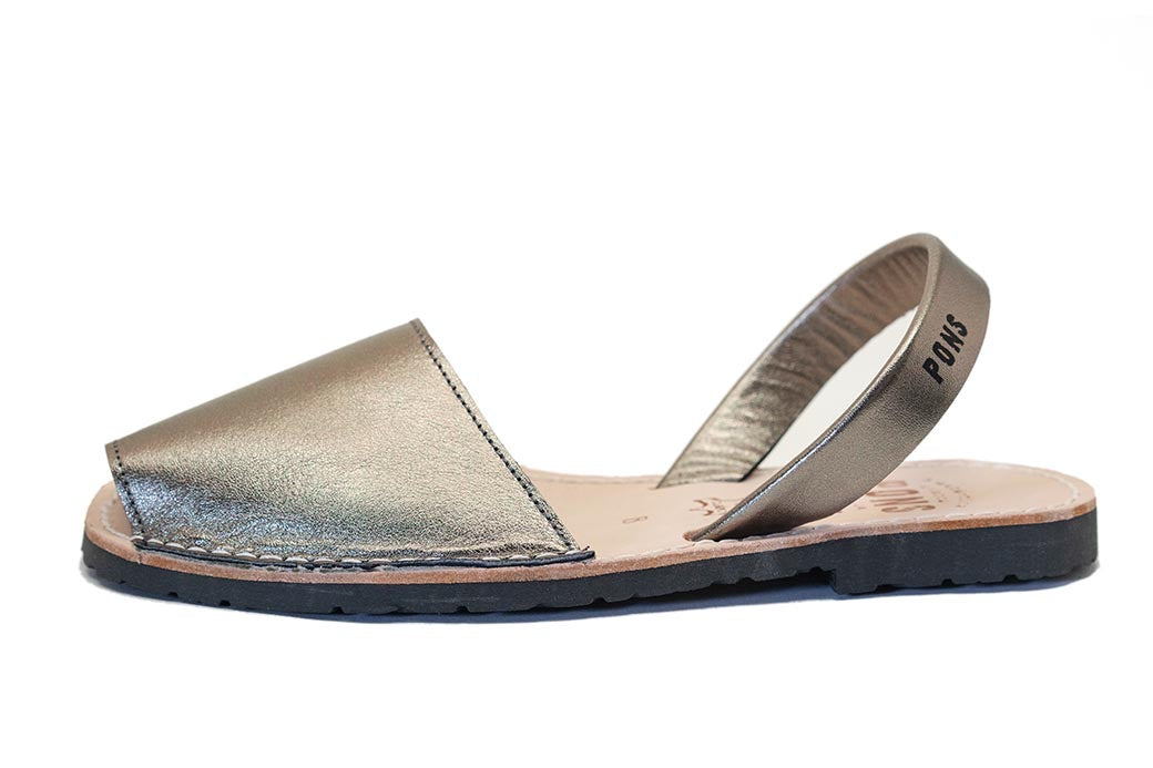 Avarcas Pons - Women’s Classic Style - Metallic Bronze