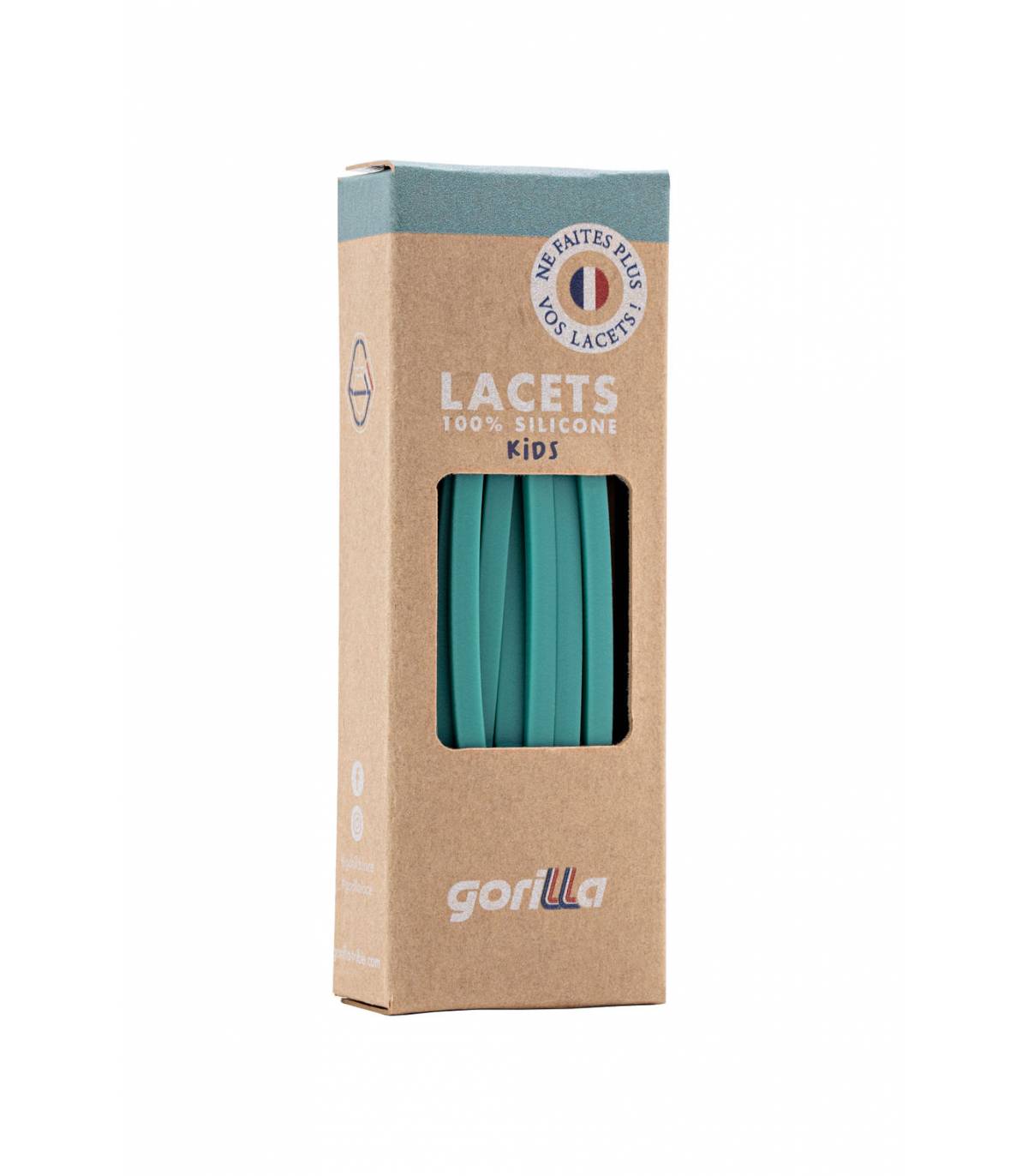 Gorilla - Kids Silicone Shoelaces - Menthe