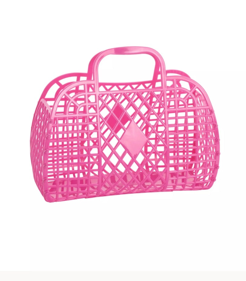 Sunjellies - Small Retro Basket - Berry Pink