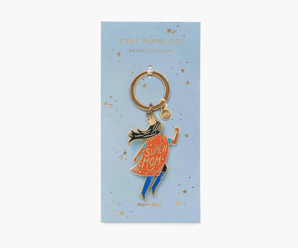 Rifle Paper Co. - Enamel Soaring Super Mom Enamel Keychain