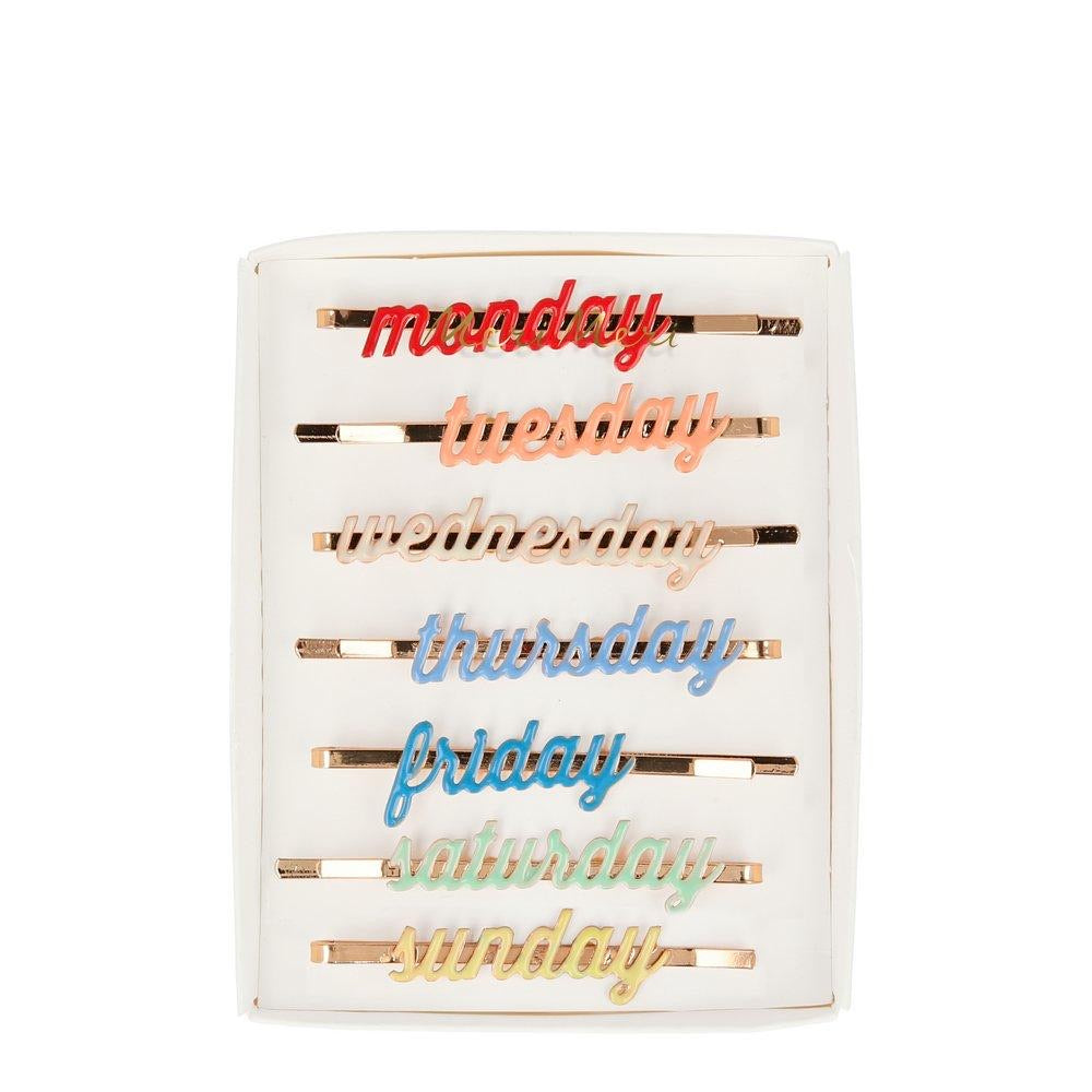 Meri Meri - Enamel Week Day Hair Slides