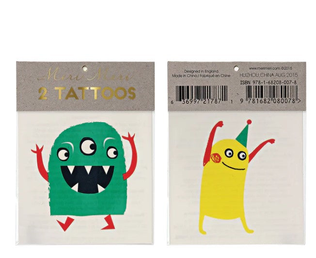 Meri Meri - Small Tattoos - Monster