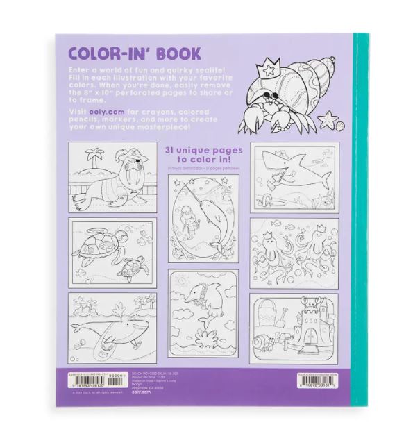 OOLY - Color-in' Book: Outrageous Ocean
