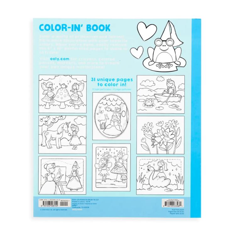 OOLY - Color-in' Book: Princesses & Fairies