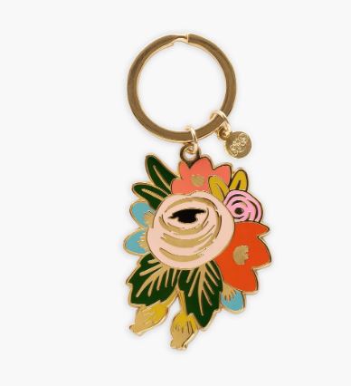 Rifle Paper Co. - Rosa Floral Enamel Keychain