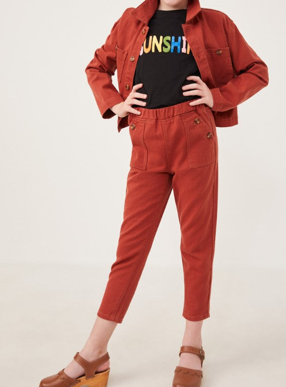 Girl's Denim Jacket - Rust