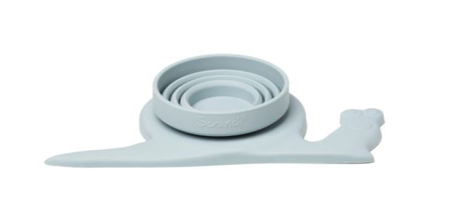 Scrunch Bucket - Rainwater Measurer with Snail - Duck Egg Blue