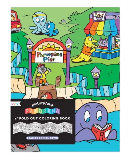 OOLY  - Picturesque Panorama Coloring Book - Seaside Animal Town