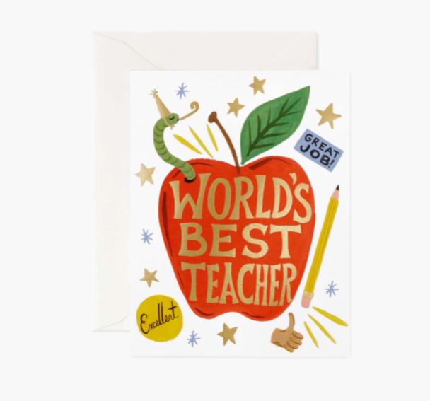 Rifle Paper Co. - World's Best Teacher Card