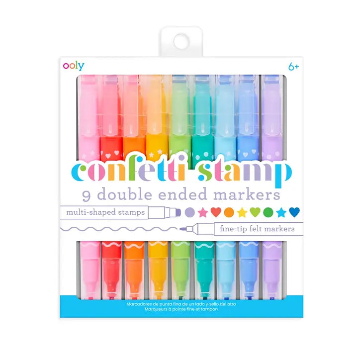 Ooly - Confetti Stamp: Double-Ended Markers