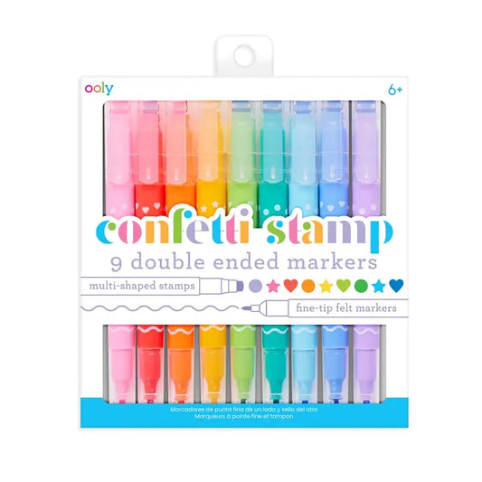 Ooly - Confetti Stamp: Double-Ended Markers